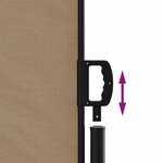 vidaXL Auvent latéral rétractable taupe 200x300 cm