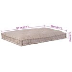 vidaXL Coussin de canapé sur palette Marron clair tissu