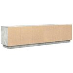 vidaXL Meuble TV avec lumières LED gris béton 193 5x41x50 cm