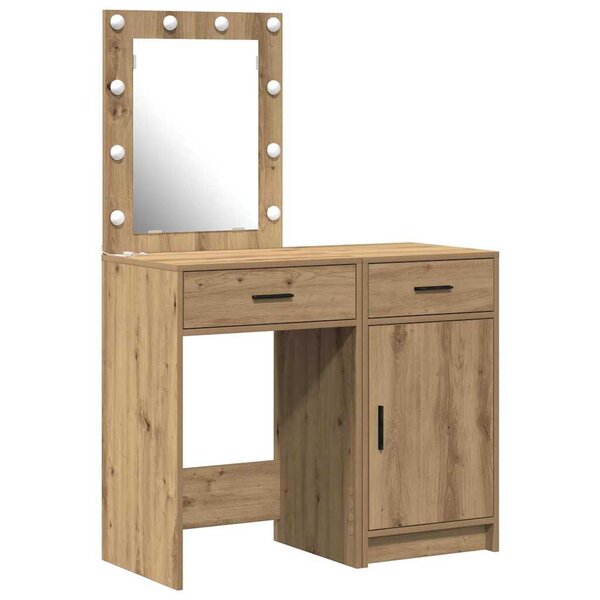 vidaXL Table de Toilette avec tiroir 2 Pièces Marron 50 x 41 x 135 cm
