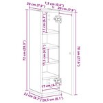vidaXL Meuble de salle de bain avec porte-rouleau chêne sonoma
