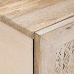 vidaXL Table basse Beige 80 x 50 x 40 cm bois de manguier massif