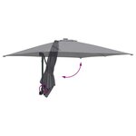 vidaXL Parasol de jardin Anthracite et noir 248.5 x 247.5 x 160 cm