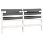 vidaXL Tête de lit capitonnée Blanc et gris clair 200 cm Pin massif