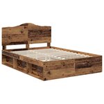vidaXL Cadre de lit Bois ancien 150 x 200 cm Pin massif