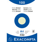 Paquet de 100 Fiches bristol vert 210x297 s/film NP EXACOMPTA