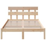 vidaXL Cadre de lit Marron 120 x 190 cm Bois de pin massif