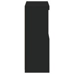 vidaXL Armoire latérale avec lumières LED noir bois d'ingénierie