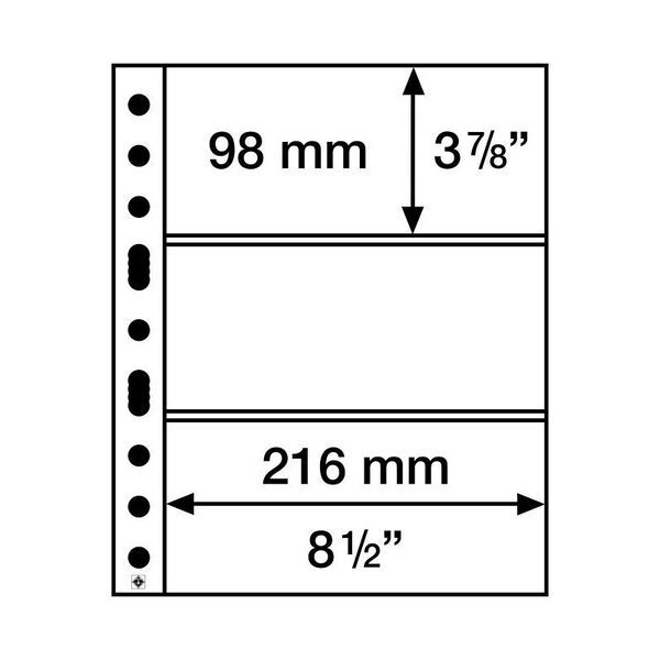 Recharges Grande à 3 bandes transparentes  Leuchtturm.