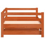 vidaXL Lit de jour avec lit gigogne cire marron 90x190 cm pin massif