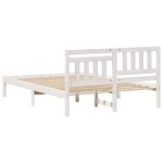 vidaXL Cadre de lit Blanc 120 x 200 cm Bois massif en pin