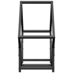 vidaXL Portant de bois chauffage noir 50x25x50 cm