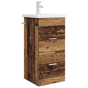 vidaXL Meuble de salle de bain avec évier Bois ancien