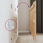vidaXL Tête de lit murale 147x3x60 cm Bois massif de pin