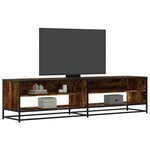 vidaXL Meuble TV chêne fumé 180 5x40x46 cm bois d'ingénierie