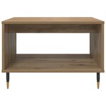 vidaXL Table basse chêne artisanal 60 x 50 x 40 cm Bois d'ingénierie