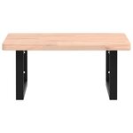 vidaXL Étagère de vasque murale acier et bois massif de hêtre