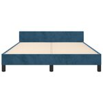 vidaXL Cadre de lit sans matelas bleu foncé 140x200 cm velours