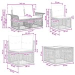 vidaXL Ensemble de canapé de jardin 12 Pièces Gris polyrotin