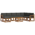 vidaXL Ensemble de canapés d'extérieur 9 pc Naturel et Anthracite