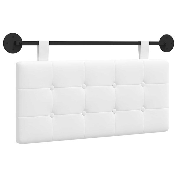 vidaXL Tête de lit suspendue Blanc Tissu