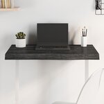 vidaXL Dessus de table marron foncé bois chêne massif traité