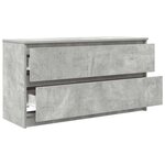 vidaXL Meuble TV gris béton 100x35x54 cm bois d'ingénierie