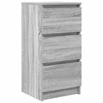 vidaXL Buffet sonoma gris 37 5x35x76 cm bois d'ingénierie