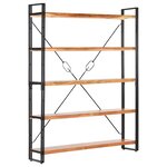 vidaXL Bibliothèque à 5 niveaux 140x30x180 cm Bois d'acacia solide
