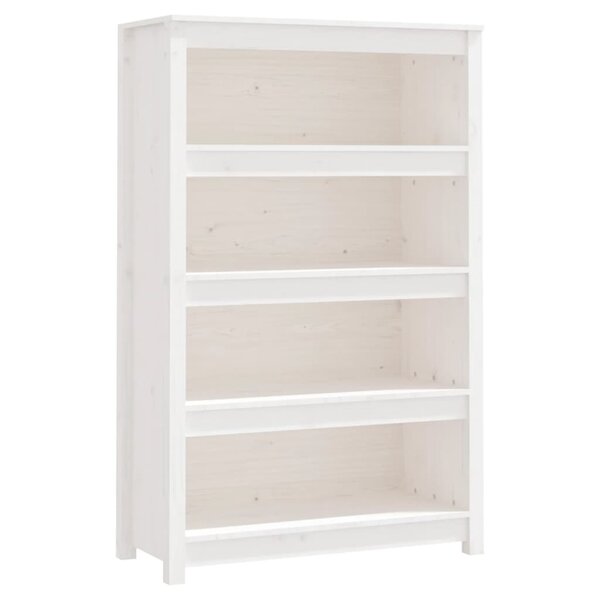 vidaXL Bibliothèque Blanc 80x35x126 cm Bois de pin massif