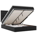 VidaXL Cadre de lit ottoman avec matelas noir 140x200 cm similicuir