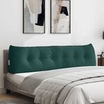 vidaXL Coussin de Dos Vert foncé 180 x 24 x 50 cm tissu