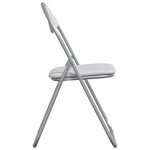 vidaXL Chaise pliante 8 pc Simili cuir Blanc et Gris 48 x 43 5 x 81 cm