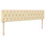 VidaXL Cadre de lit ottoman avec matelas crème 180x200 cm tissu