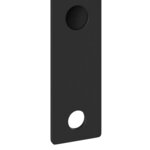 vidaXL Support de mât de drapeau Noir 15 x 3 cm Acier