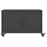 vidaXL Table basse noir 68x50x43 5 cm acier