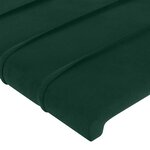 vidaXL Tête de lit avec oreilles Vert foncé 147x23x78/88 cm Velours
