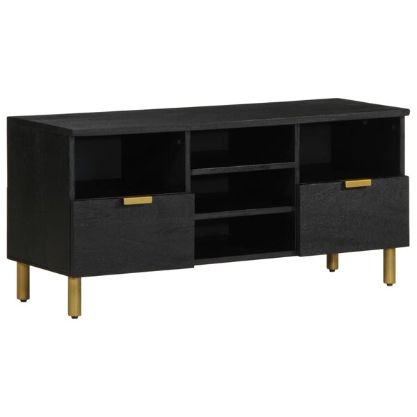 vidaXL Meuble TV noir 100x33x46 cm bois d'ingénierie