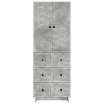 vidaXL Ensemble de Meubles 2 Pièces Gris béton 66 x 34 5 x 90 cm