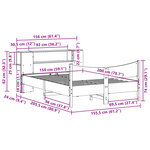 vidaXL Cadre de lit sans matelas cire marron 150x200cm bois pin massif