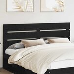 vidaXL Tête de lit Chêne noir 200 cm Bois d'ingénierie