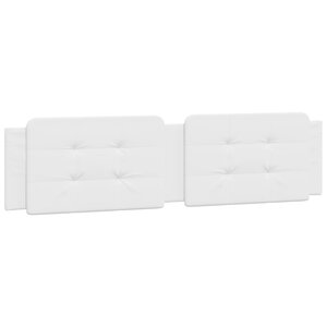 vidaXL Coussin de tête de lit Zadar blanc 200 cm similicuir