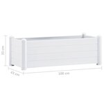 vidaXL Lit surélevé de jardin PP Blanc 100x43x35 cm
