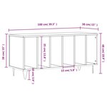 vidaXL Armoire à disques blanc 100x38x48 cm bois d'ingénierie