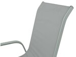 Fauteuil jardin Alu/Textilène "Porto" - Phoenix - Gris clair - Lot de 2