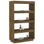 vidaXL Bibliothèque/Séparateur de pièce Marron miel 80x35x135 cm Pin