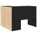 vidaXL Bureau d'angle Chêne noir 102 x 50 x 75 cm Bois d'ingénierie