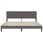 vidaXL Cadre de lit avec bandes LED Gris 180 x 200 cm Simili cuir