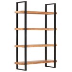 vidaXL Bibliothèque à 4 niveaux 120x40x180 cm Bois d'acacia massif