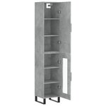 vidaXL Buffet haut Gris béton 34 5x34x180 cm Bois d'ingénierie